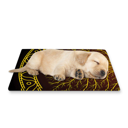 Druidic Yggdrasil Tree Print Pet Cooling Mat Cover