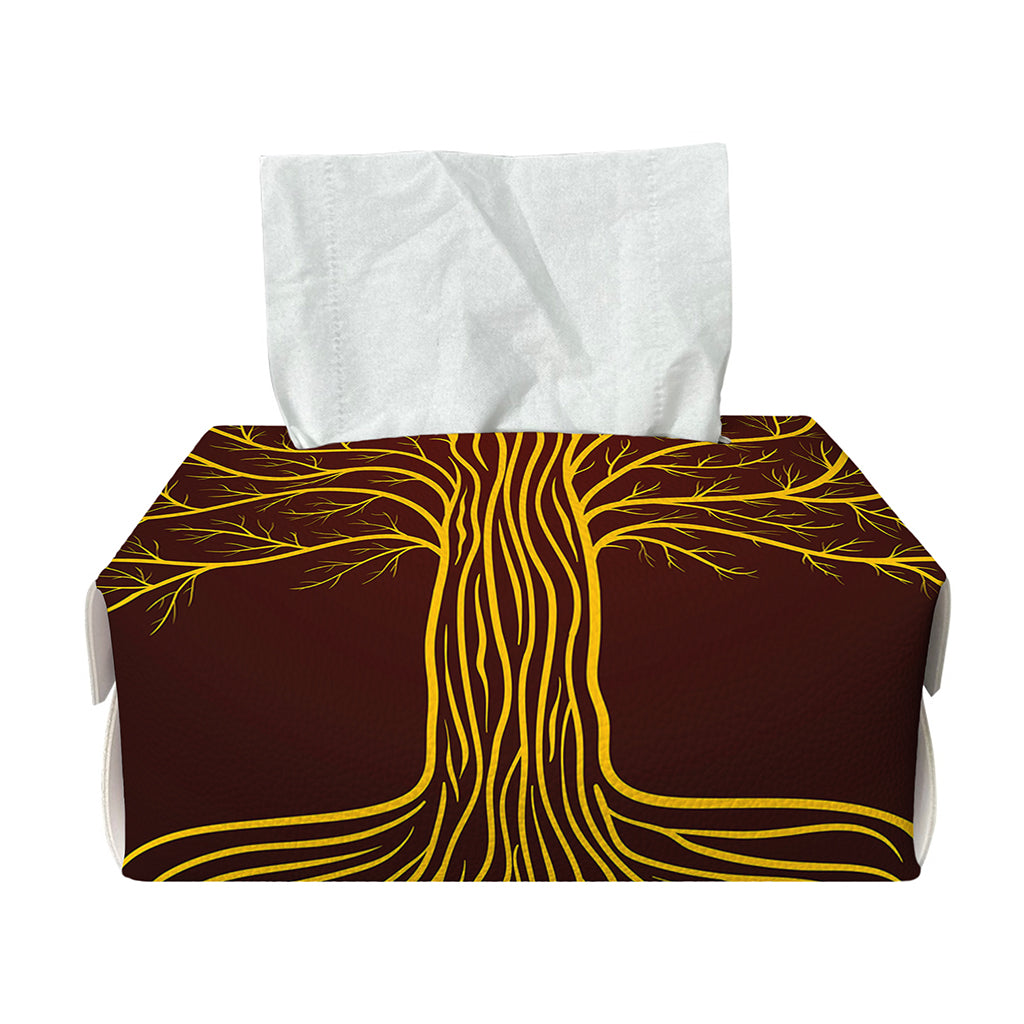 Druidic Yggdrasil Tree Print Rectangle Tissue Box Cover