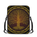 Druidic Yggdrasil Tree Print Rectangular Crossbody Bag