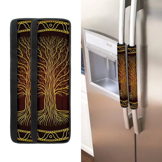 Druidic Yggdrasil Tree Print Refrigerator Handle Covers
