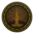 Druidic Yggdrasil Tree Print Round Blanket