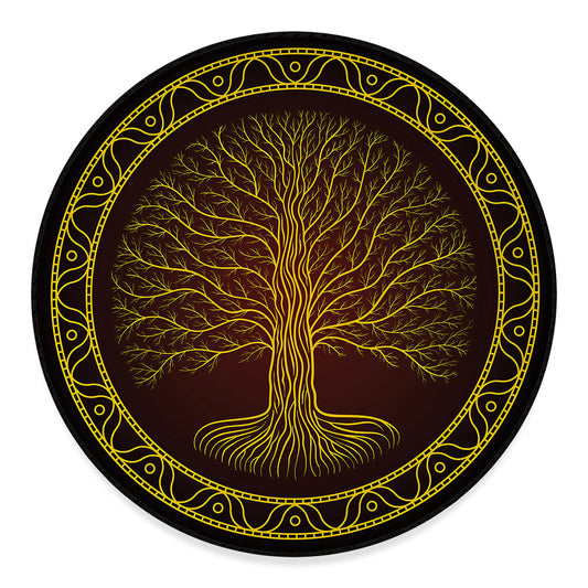 Druidic Yggdrasil Tree Print Round Floor Mat