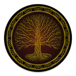 Druidic Yggdrasil Tree Print Round Floor Mat