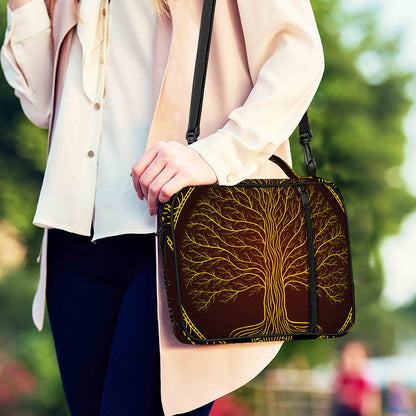 Druidic Yggdrasil Tree Print Shoulder Strap Bible Bag