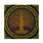 Druidic Yggdrasil Tree Print Silk Bandana