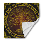 Druidic Yggdrasil Tree Print Silk Bandana