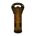 Druidic Yggdrasil Tree Print Single Neoprene Wine Tote