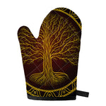 Druidic Yggdrasil Tree Print Single Oven Mitt
