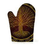 Druidic Yggdrasil Tree Print Single Oven Mitt