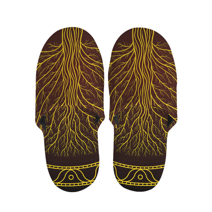 Druidic Yggdrasil Tree Print Slippers
