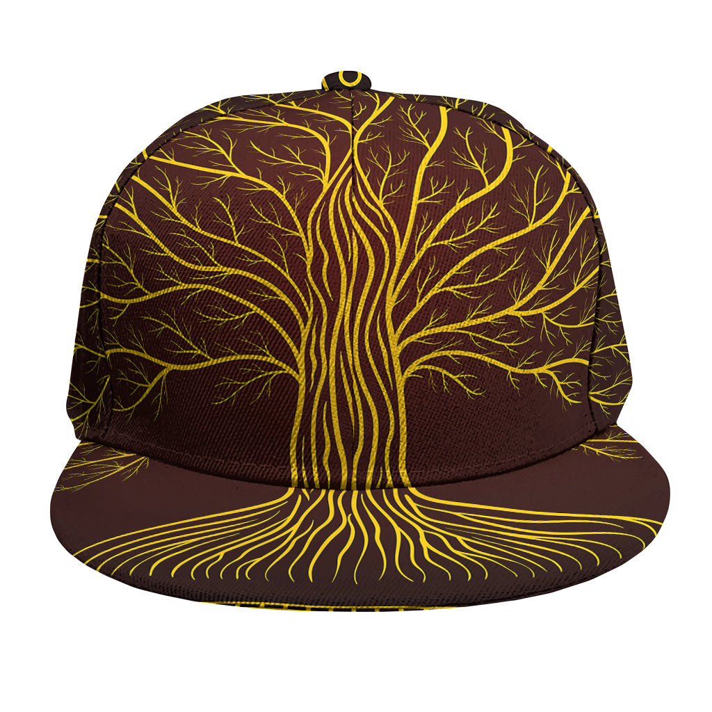 Druidic Yggdrasil Tree Print Snapback Cap