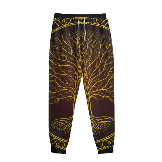 Druidic Yggdrasil Tree Print Sweatpants