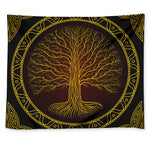 Druidic Yggdrasil Tree Print Tapestry