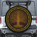 Druidic Yggdrasil Tree Print Tire Cover
