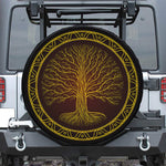 Druidic Yggdrasil Tree Print Tire Cover