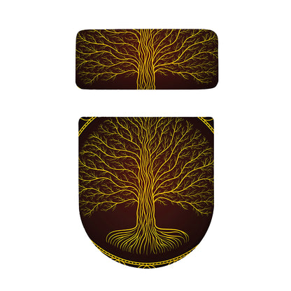 Druidic Yggdrasil Tree Print Toilet Lid And Tank Cover Set