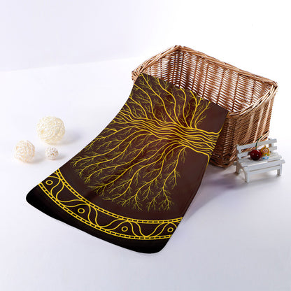 Druidic Yggdrasil Tree Print Towel