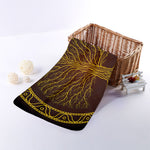 Druidic Yggdrasil Tree Print Towel