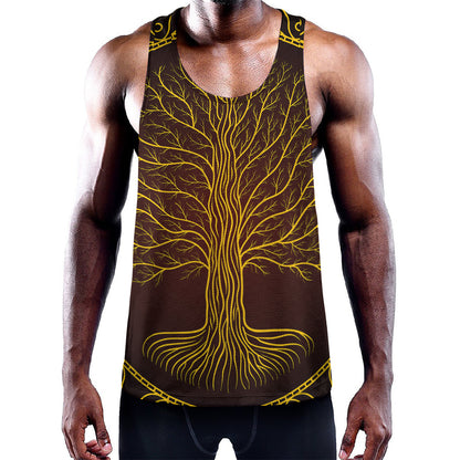 Druidic Yggdrasil Tree Print Training Tank Top