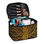 Druidic Yggdrasil Tree Print Travel Makeup Bag