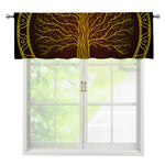 Druidic Yggdrasil Tree Print Window Valance