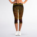 Druidic Yggdrasil Tree Print Women's Capri Leggings