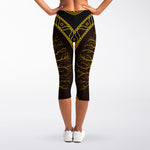 Druidic Yggdrasil Tree Print Women's Capri Leggings