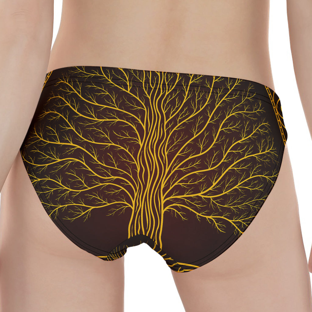Druidic Yggdrasil Tree Print Women's Panties