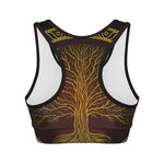 Druidic Yggdrasil Tree Print Women's Sports Bra