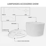 Sheepskin Print Drum Lamp Shade