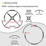 Yellow Dizzy Moving Optical Illusion Drum Lamp Shade