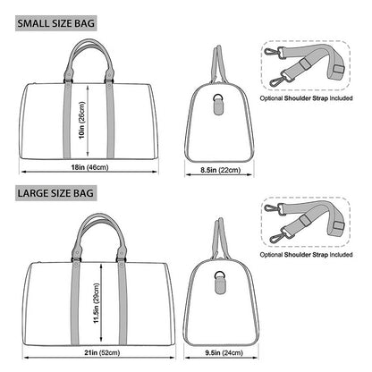 Yellow And White Buffalo Check Print Duffle Bag