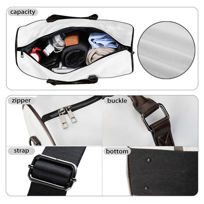 Black Blue And Purple Chevron Print Duffle Bag