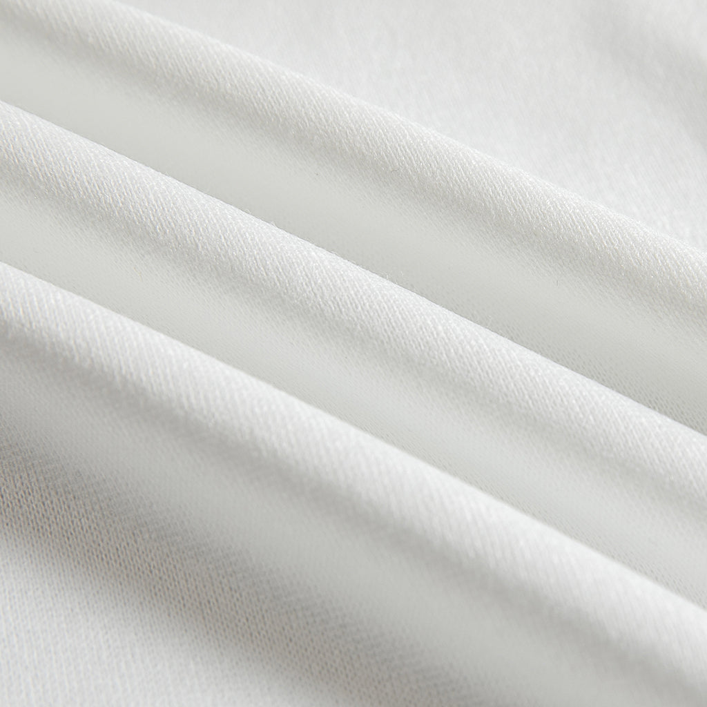 White And Black Damask Pattern Print Sweatpants