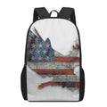 Eagle American Flag Print 17 Inch Backpack