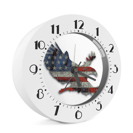 Eagle American Flag Print Alarm Clock