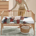 Eagle American Flag Print Baby Crib Sheet