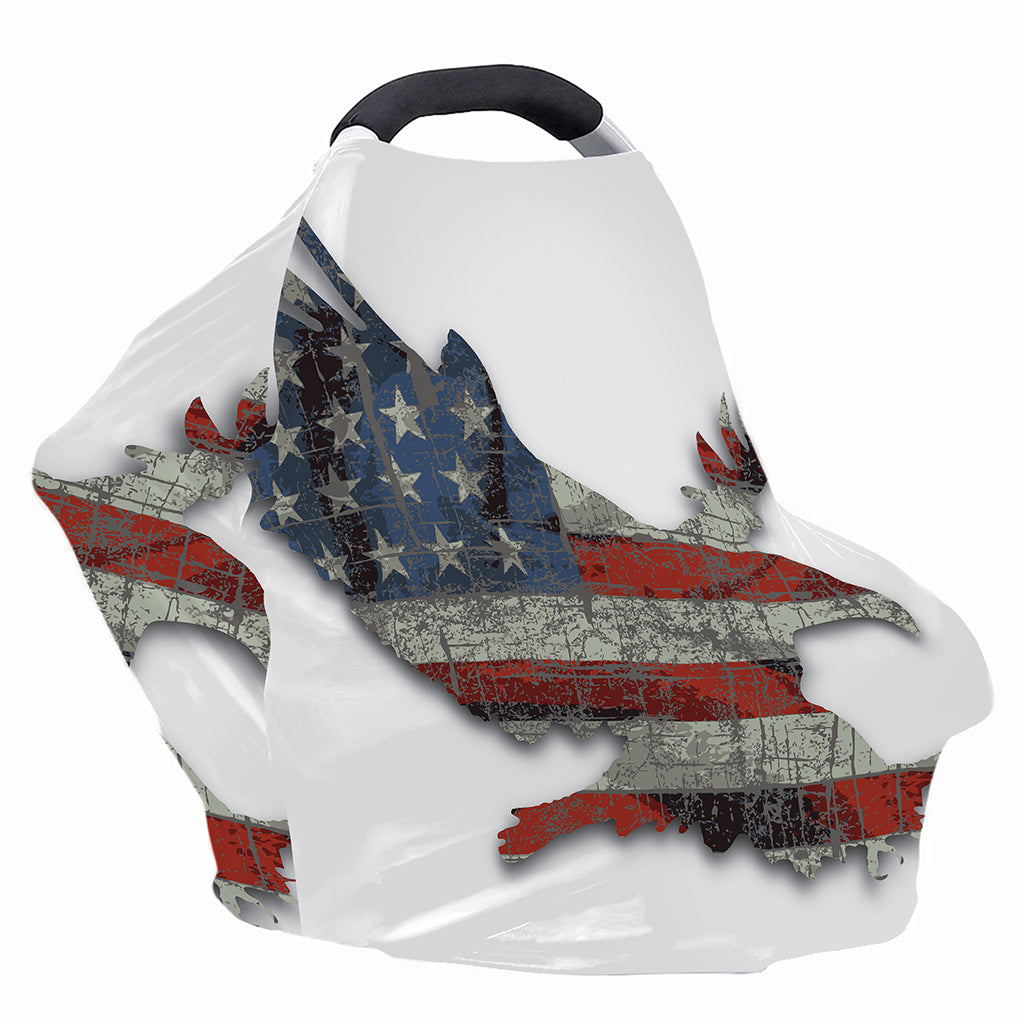 Eagle American Flag Print Baby Seat Cover