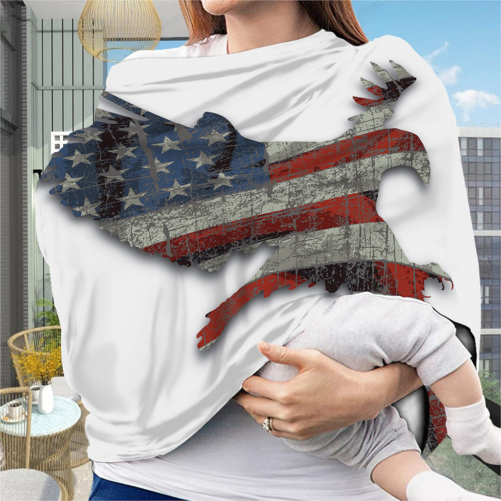 Eagle American Flag Print Baby Seat Cover