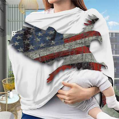 Eagle American Flag Print Baby Seat Cover