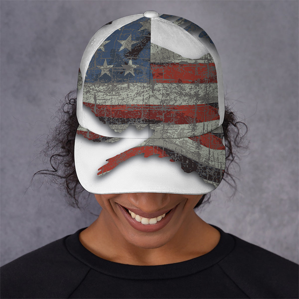 Eagle American Flag Print Baseball Cap