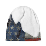 Eagle American Flag Print Beanie