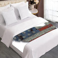 Eagle American Flag Print Bed Runner