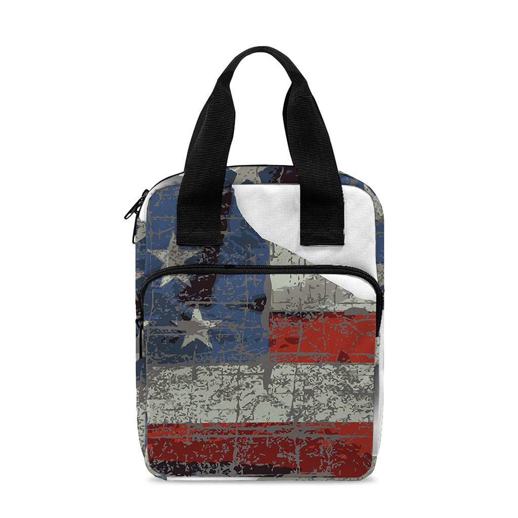 Eagle American Flag Print Bible Tote Bag