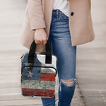 Eagle American Flag Print Bible Tote Bag