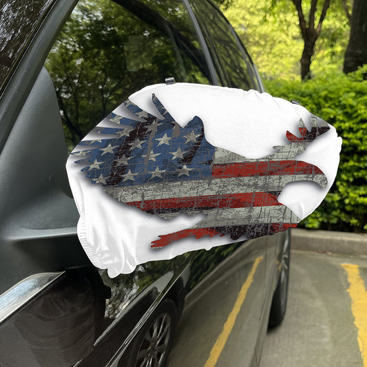 Eagle American Flag Print Car Side Mirror Covers