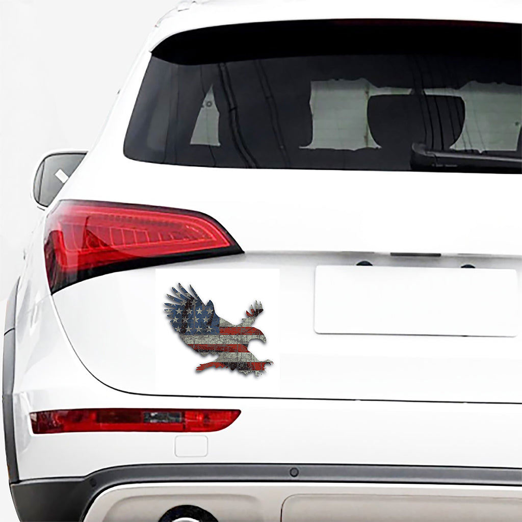 Eagle American Flag Print Car Sticker