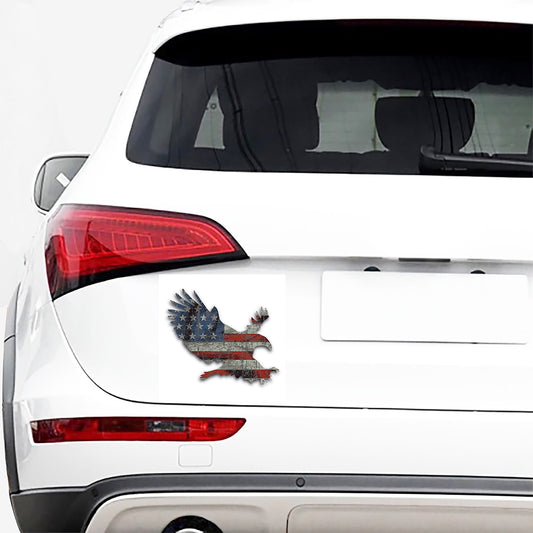 Eagle American Flag Print Car Sticker
