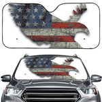Eagle American Flag Print Car Windshield Sun Shade