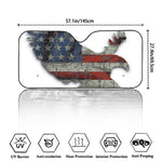 Eagle American Flag Print Car Windshield Sun Shade